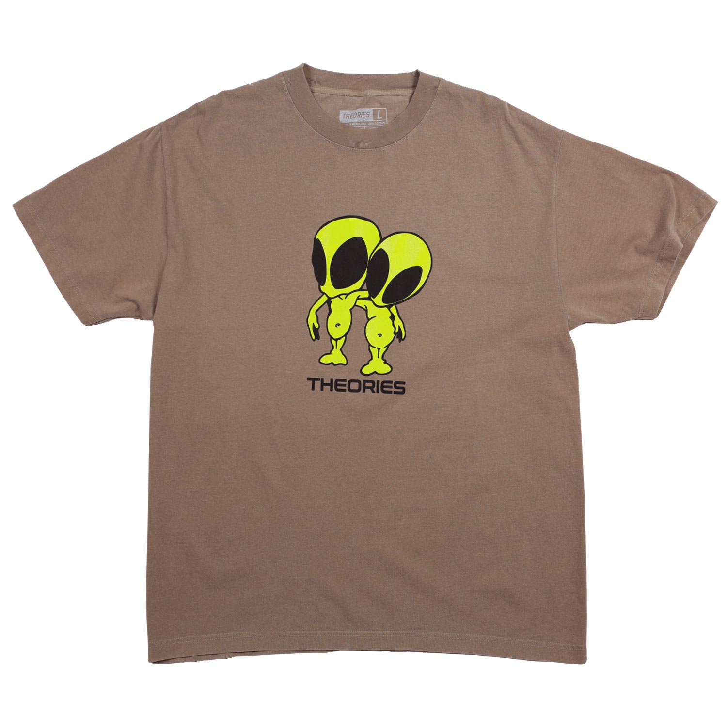 Theories Twins Tee Garment Dyed Tee Washed Brown