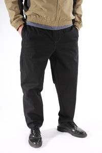 Theories Stamp Lounge Pant Black w/ Grey Contrast Stitch MODEL FRONT