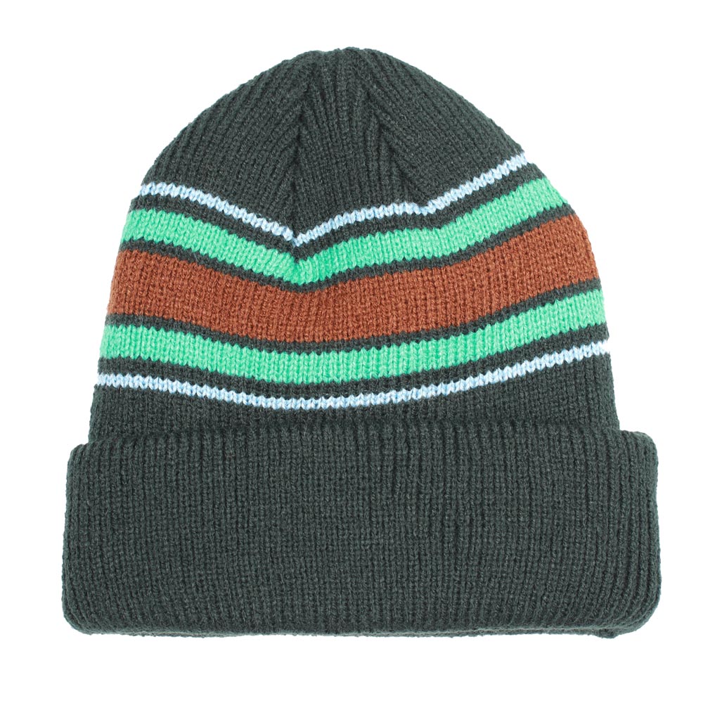 Theories Stamp Stripe Rib Knit Beanie Palm