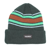 Theories Stamp Stripe Rib Knit Beanie Palm