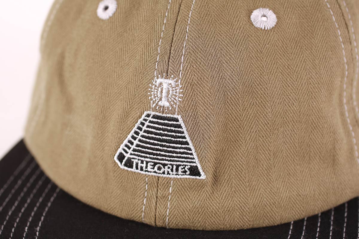 Theories Scribble Herringbone Strapback Hat Olive