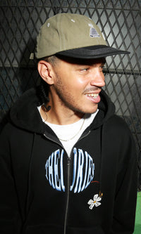 Theories Scribble Herringbone Strapback Hat Olive