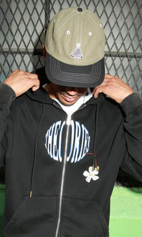 Theories Scribble Herringbone Strapback Hat Olive