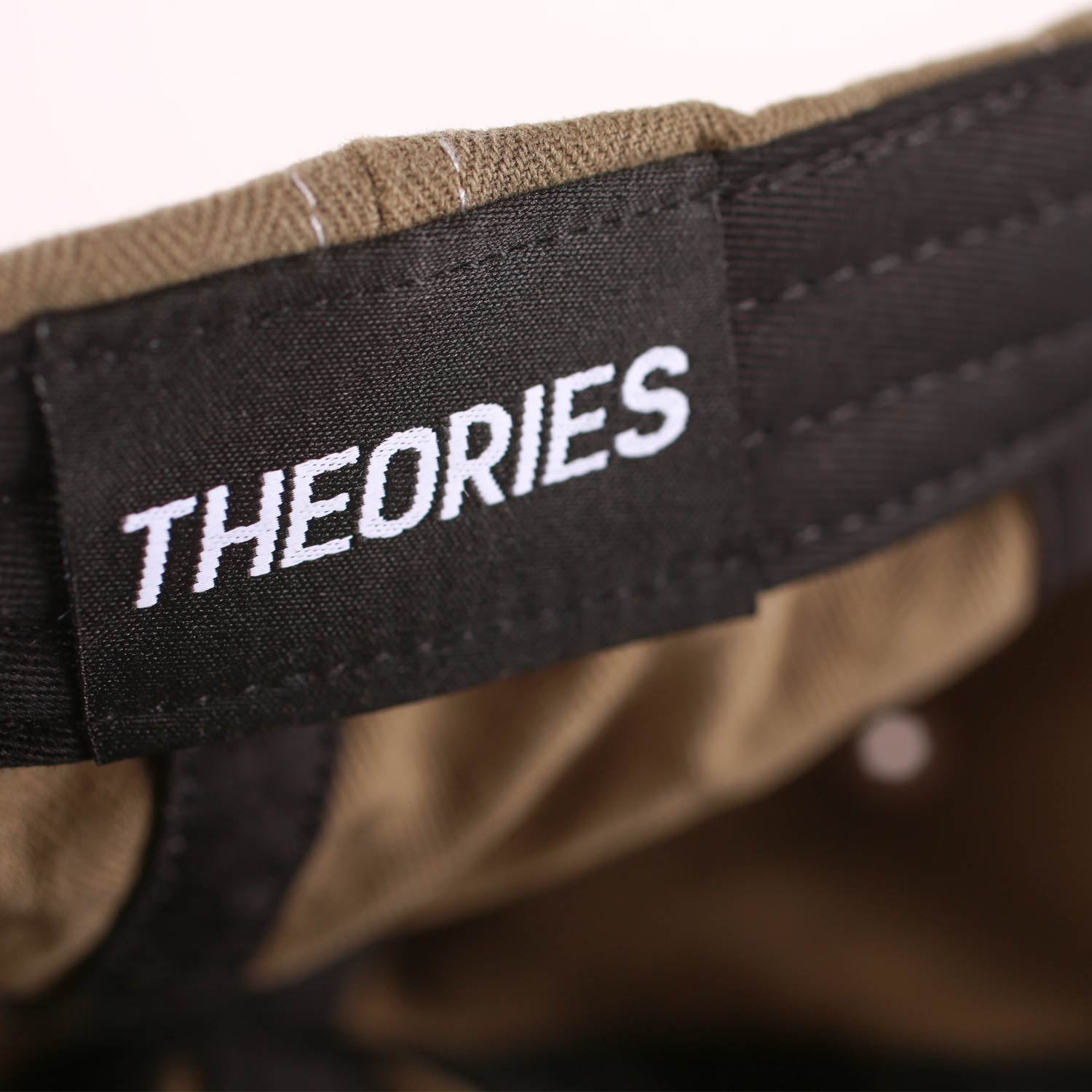Theories Scribble Herringbone Strapback Hat Olive
