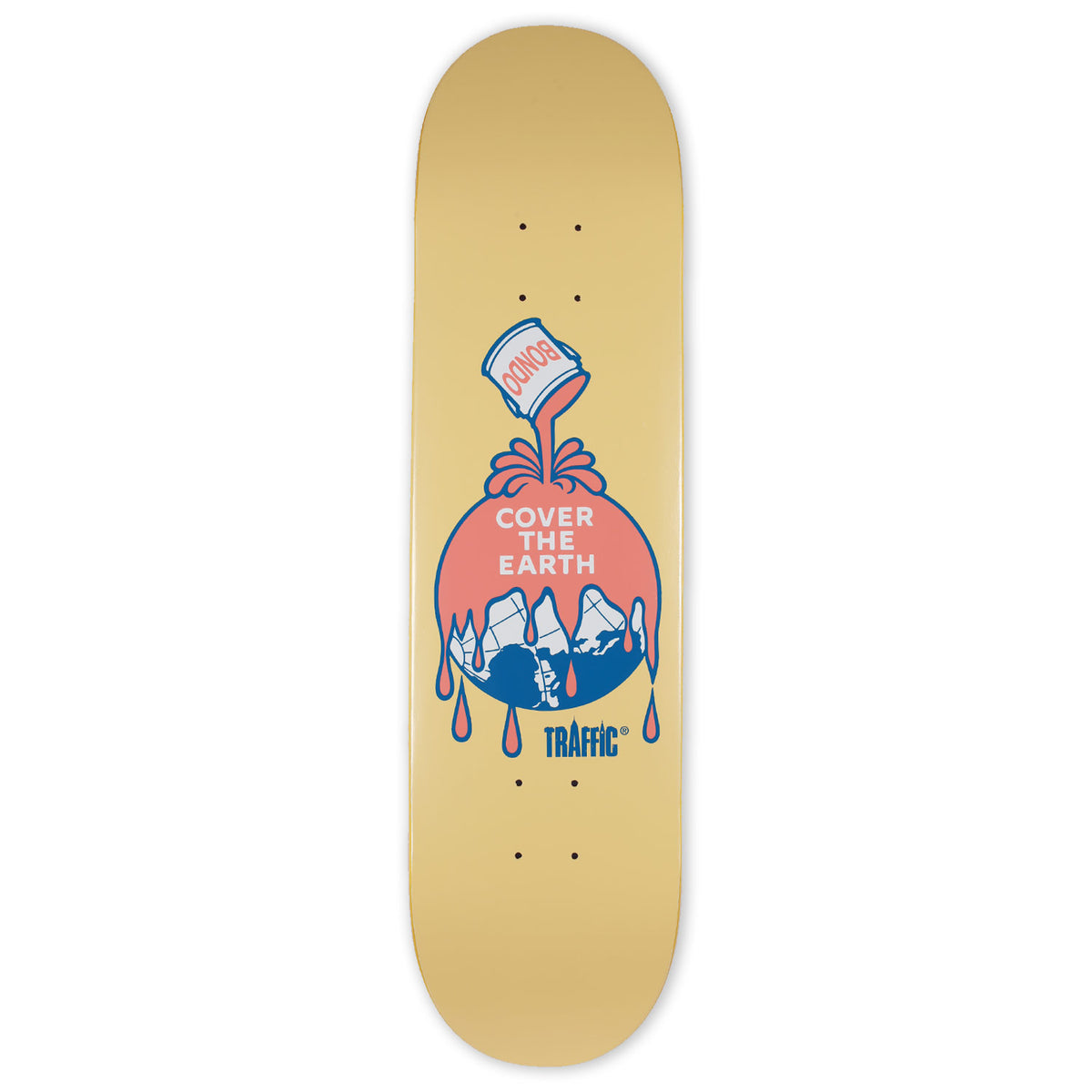 Traffic Skateboards COVER THE EARTH Skateboard Deck FRONT