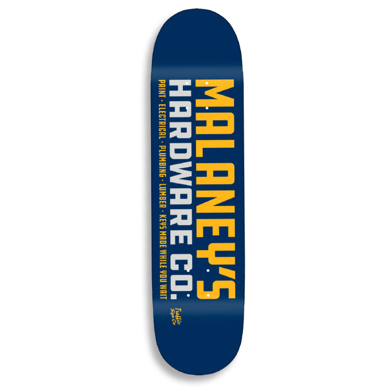 Traffic Skateboards Malaney's Hardware Skateboard Deck Front