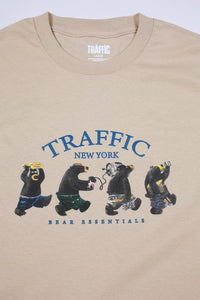 Traffic Skateboards Bear Essentials Tee Cream