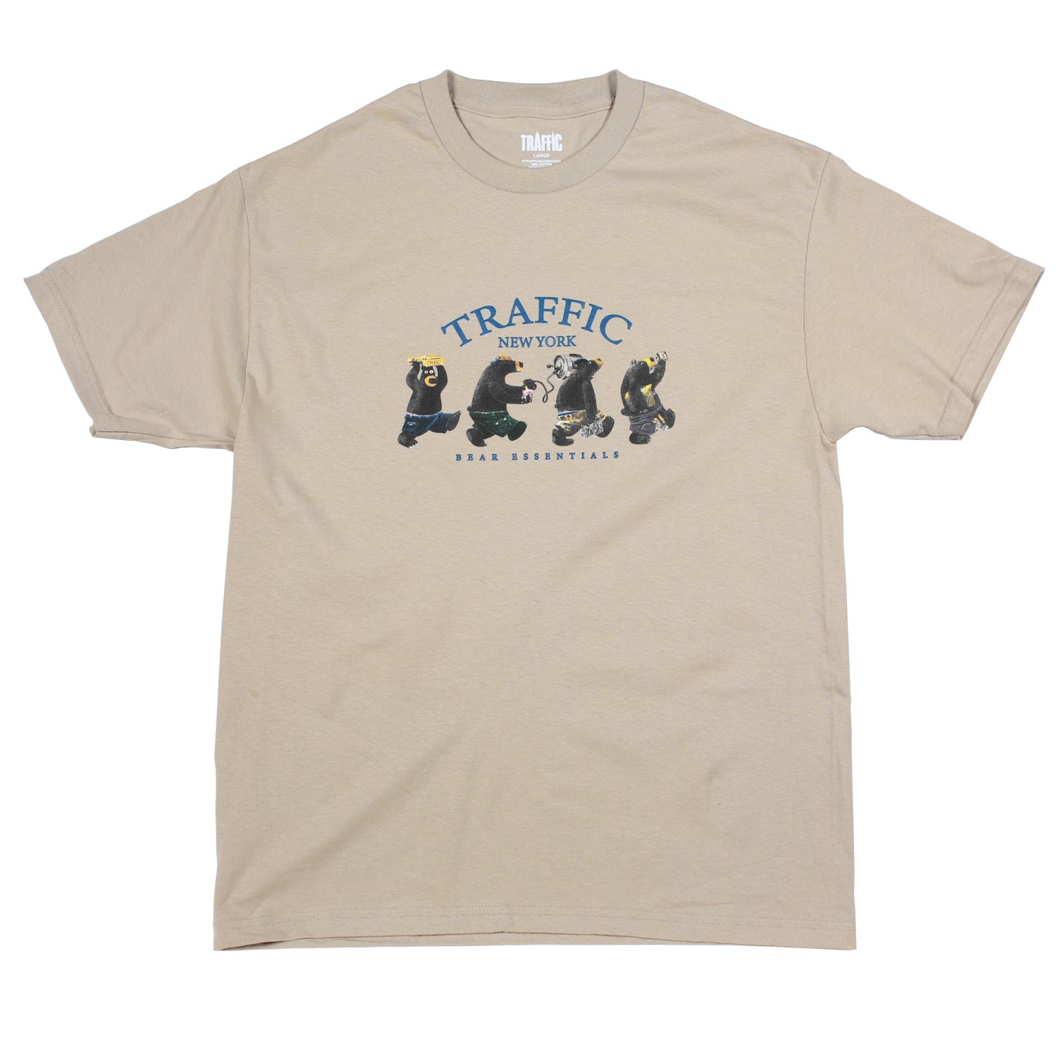 Traffic Skateboards Bear Essentials Tee Cream