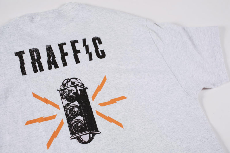 Traffic Skateboards Caution Tee Grey