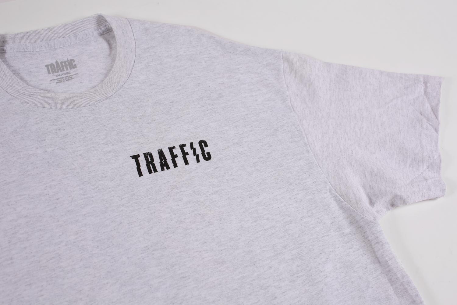 Traffic Skateboards Caution Tee Grey