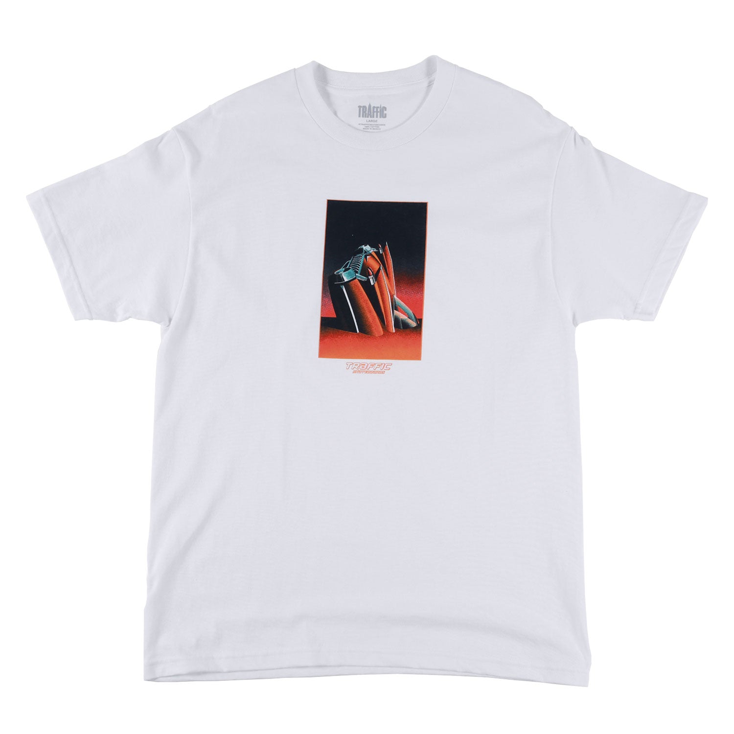 Traffic Skateboards On The Beach Tee White – THEORIES OF ATLANTIS