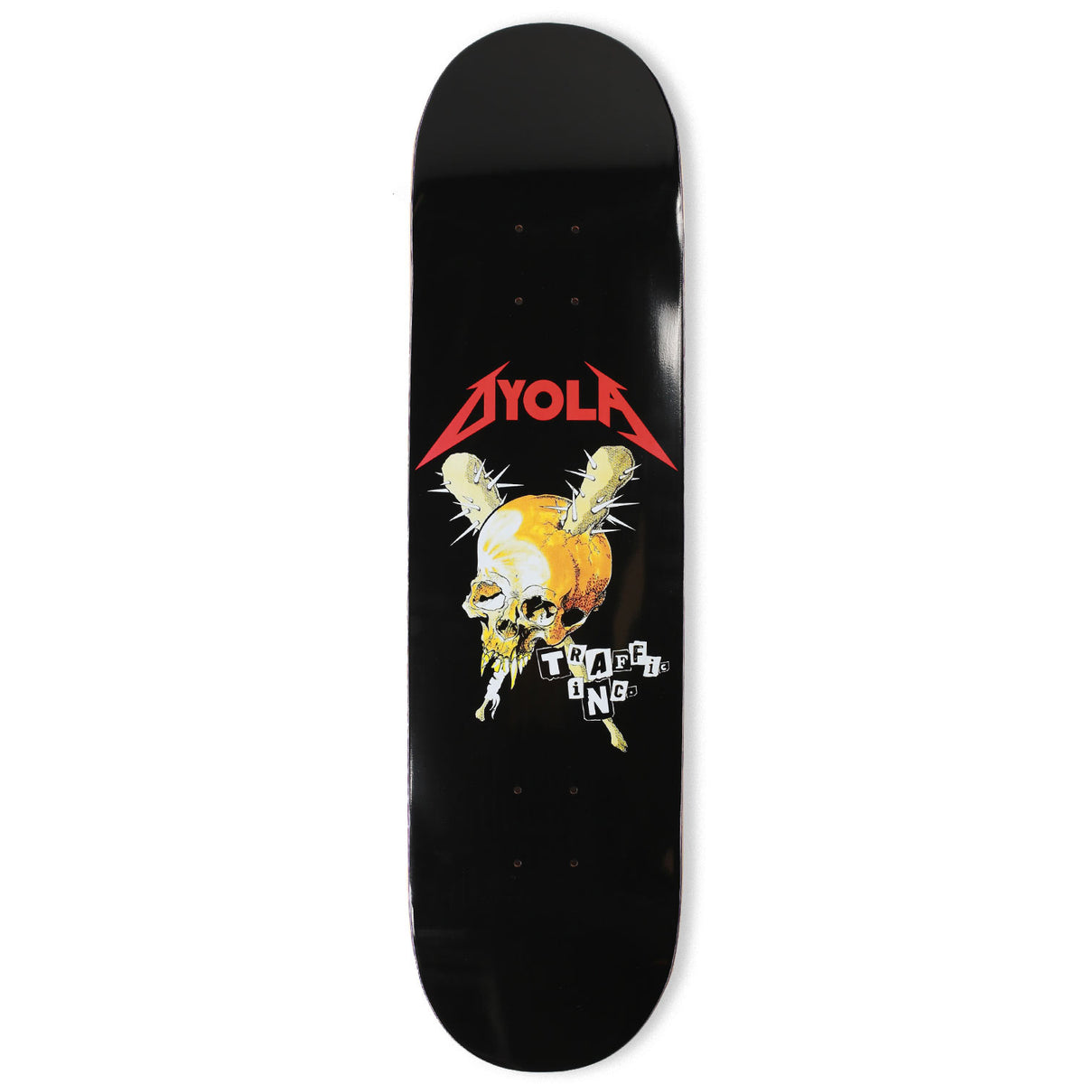TRAFFIC SKATEBOARDS OYOLA DAMAGE INC DECK FRONT