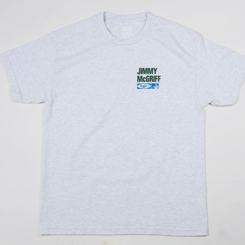 Traffic Skateboards The Worm Short Sleeve Tee Ash