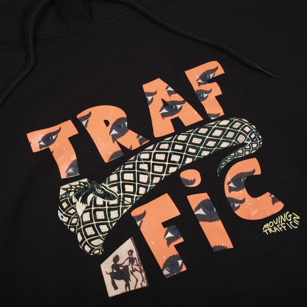 Traffic Skateboards Slipstream Hoodie Black Detail