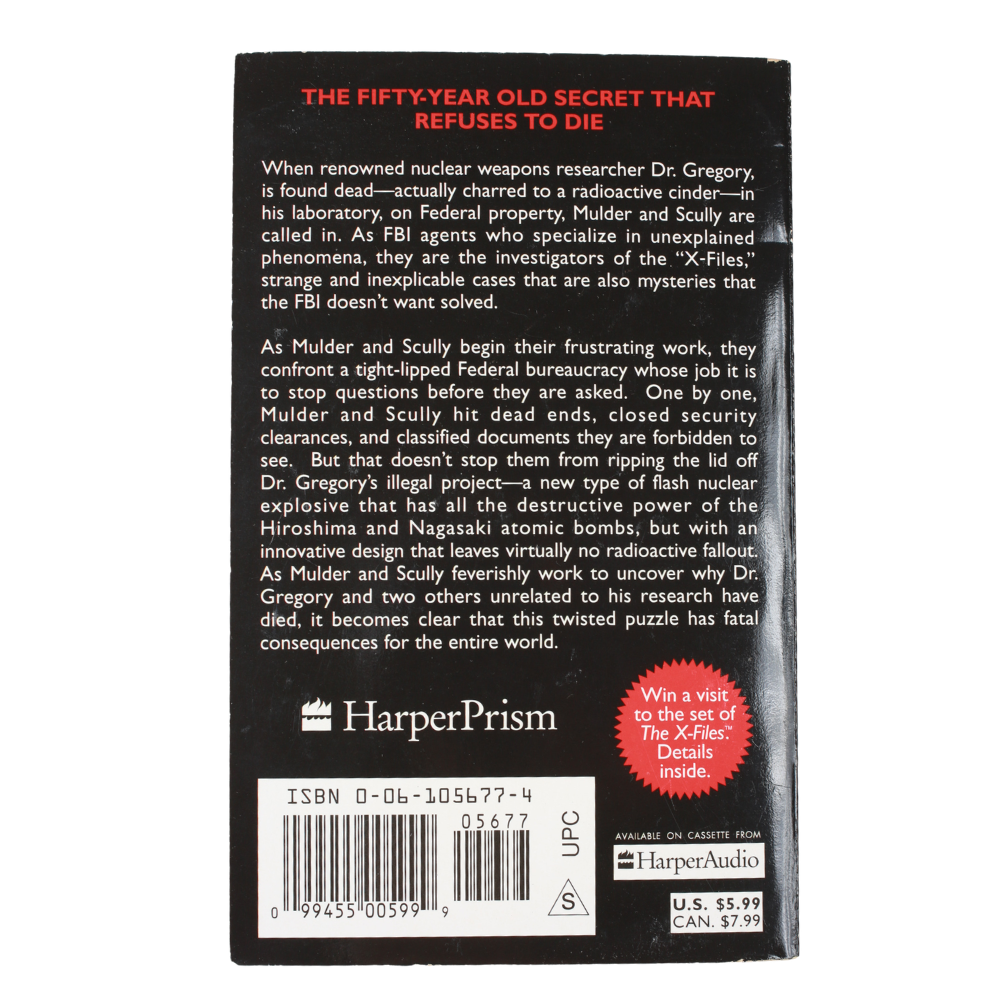 Vintage X-Files Ground Zero Book 1995