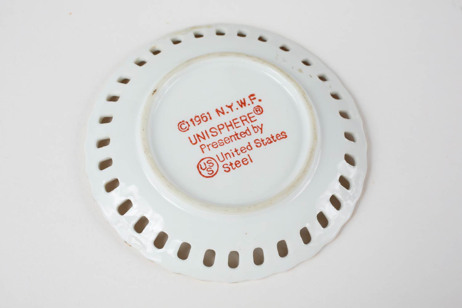 Vintage 1964 New York World's Fair Unisphere 4.5" Dish