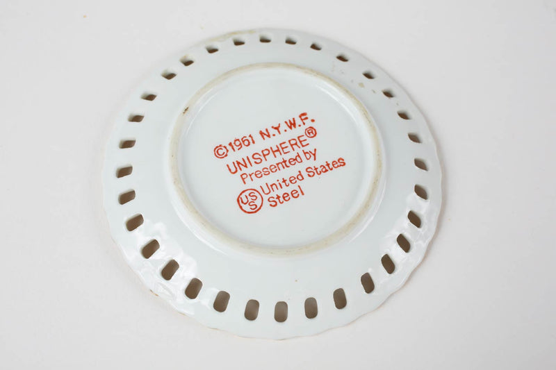 Vintage 1964 New York World's Fair Unisphere 4.5" Dish