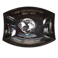 Vintage New York World's Fair 1964 Unisphere Plastic Tray Black