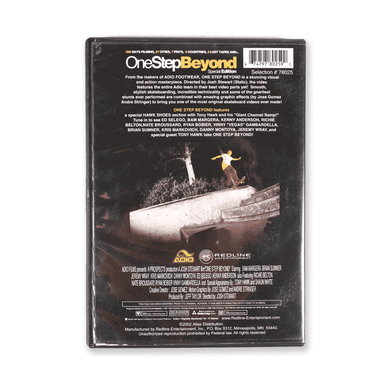 Vintage Adio Shoes One Step Beyond DVD Back