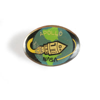 Vintage NASA Apollo Capsule Orbiting Earth Enamel Pin
