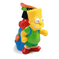 Vintage Bart Simpson Backpacking Toy With Skateboard 1990