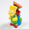 Vintage Bart Simpson Backpacking Toy With Skateboard 1990
