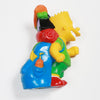 Vintage Bart Simpson Backpacking Toy With Skateboard 1990