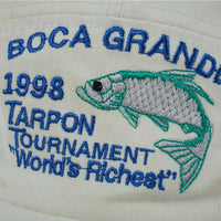 Vintage Boca Grande Fishing Tournament Hat White (1998)