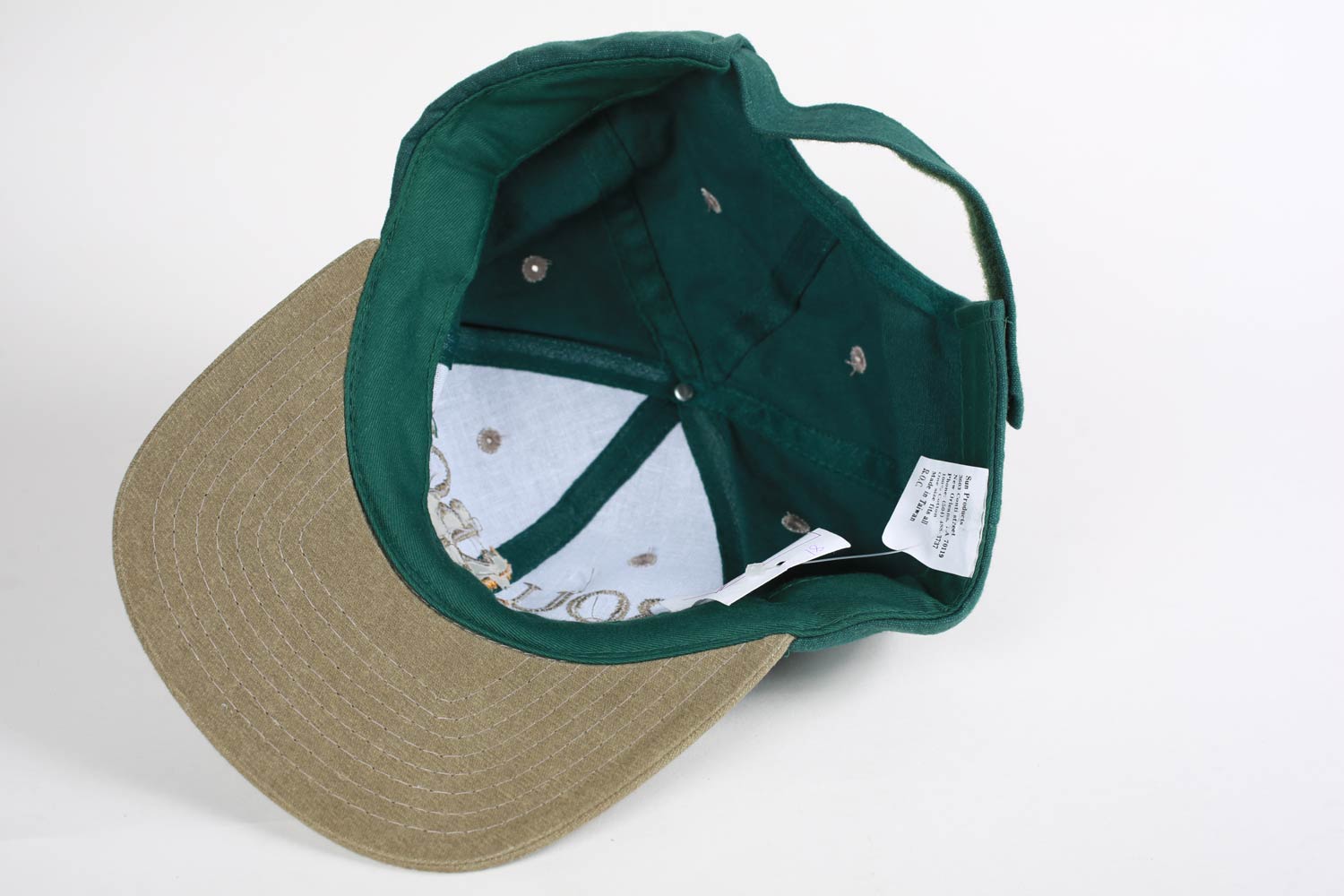 Vintage Bourbon Street Velcro Strapback Hat Green