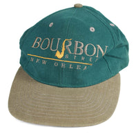 Vintage Bourbon Street Velcro Strapback Hat Green