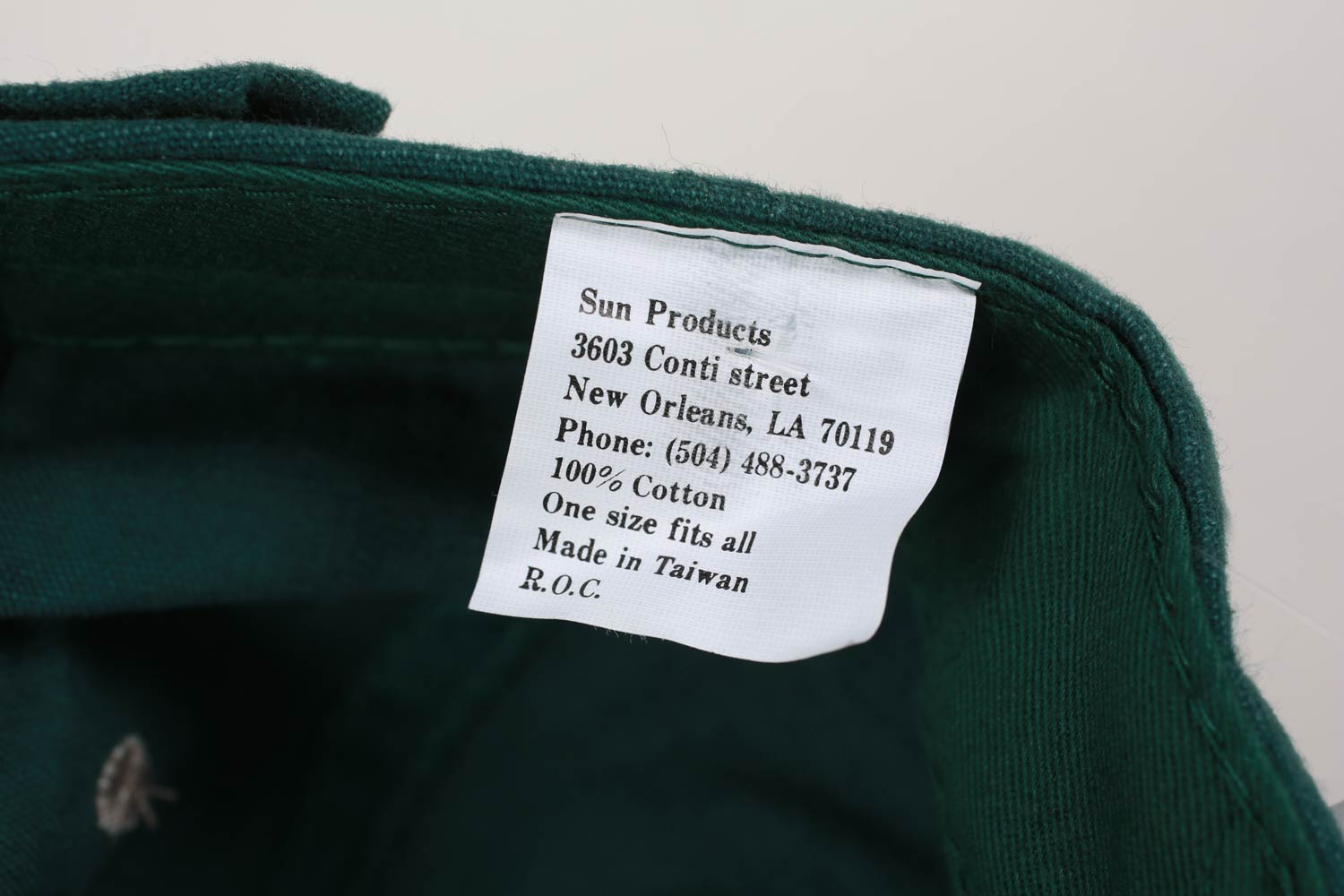 Vintage Bourbon Street Velcro Strapback Hat Green