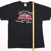 Vintage My Bowling Excuses Tee Black L