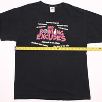 Vintage My Bowling Excuses Tee Black L