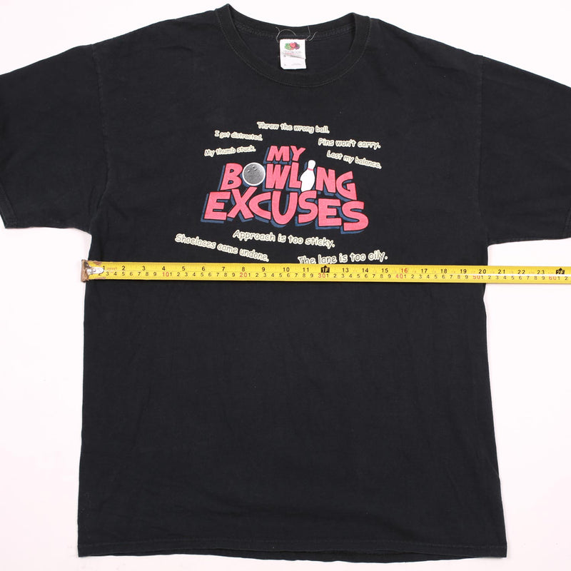 Vintage My Bowling Excuses Tee Black L