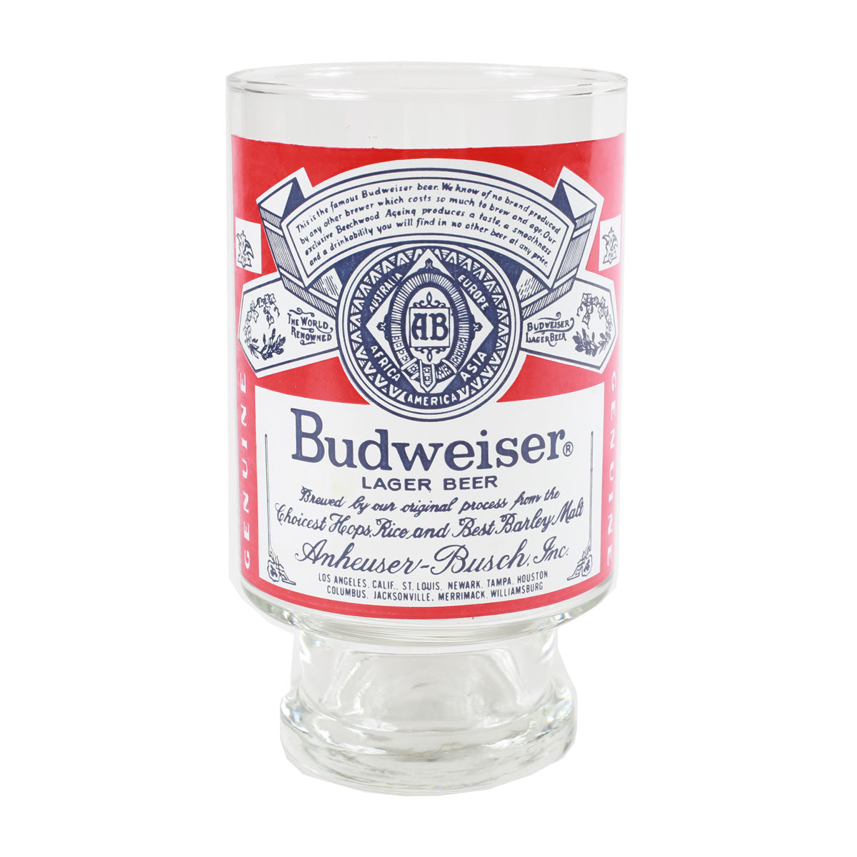 Vintage 90's 32oz Budweiser Large Beer Mug Glass – THEORIES OF
