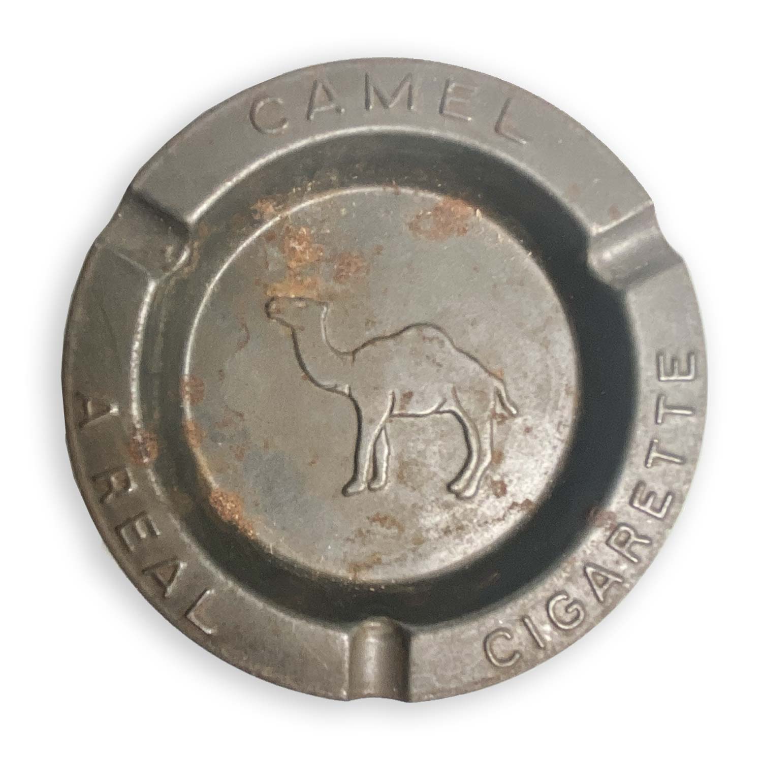 Camel Cigarettes Ashtray Grey Metal