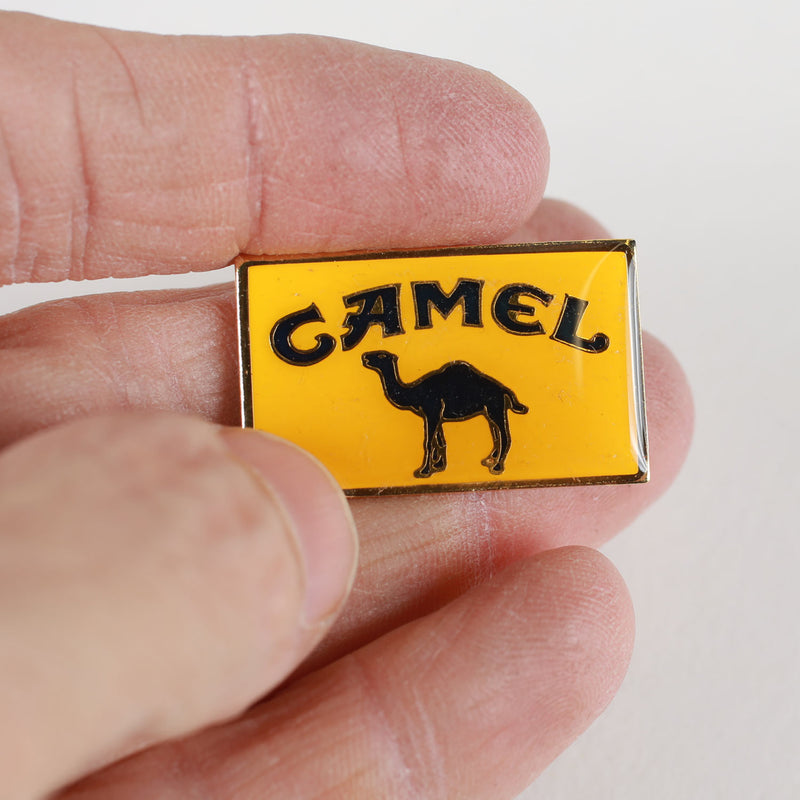 Vintage Camel Cigarettes Enamel Pin Yellow