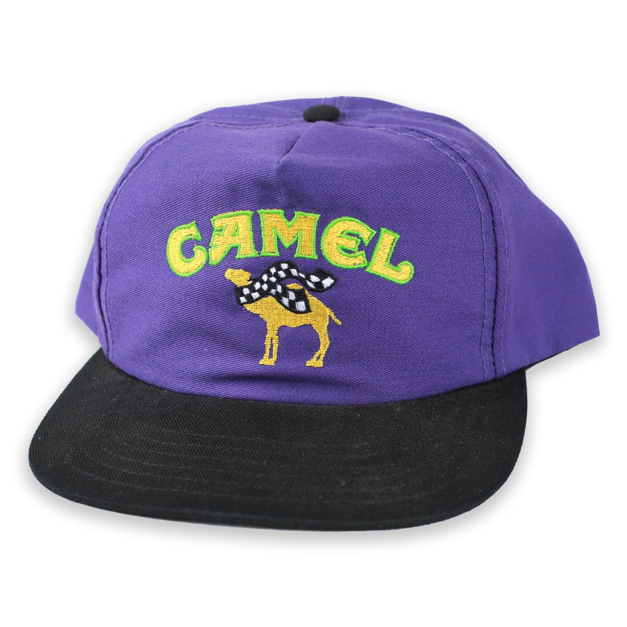 Vintage Camel Cigarettes Embroidered Snapback Hat Purple/Black