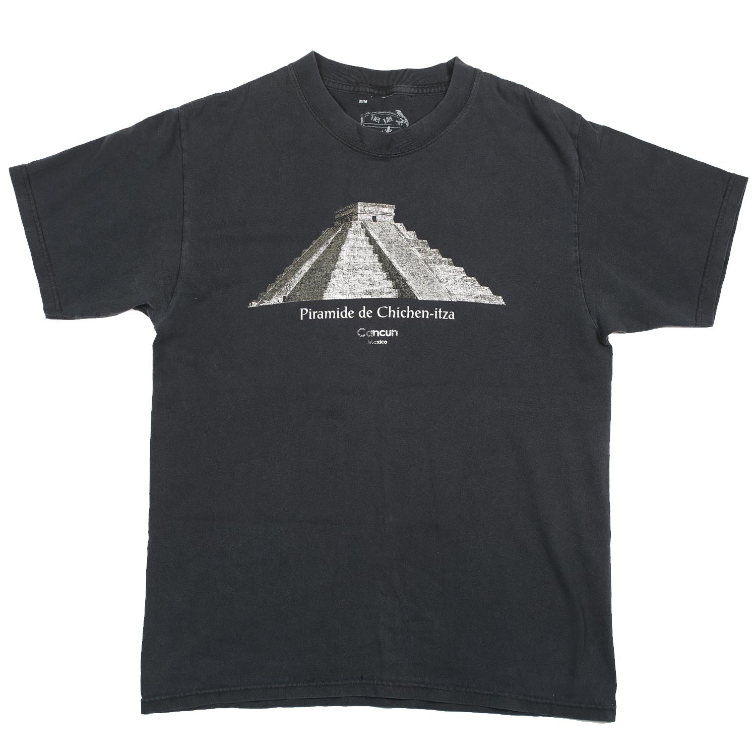 Vintage Chichen-Itza Pyramid Cancun Tee Black M