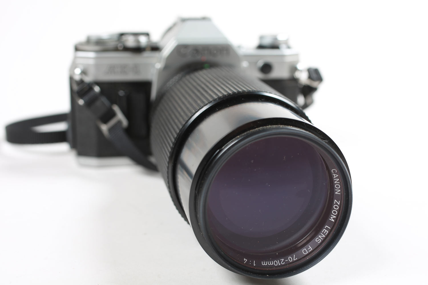 Vintage Canon AE-1 35mm Film Camera with 70-210mm Canon Zoom Lens