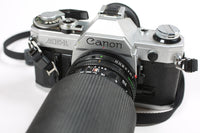 Vintage Canon AE-1 35mm Film Camera with 70-210mm Canon Zoom Lens