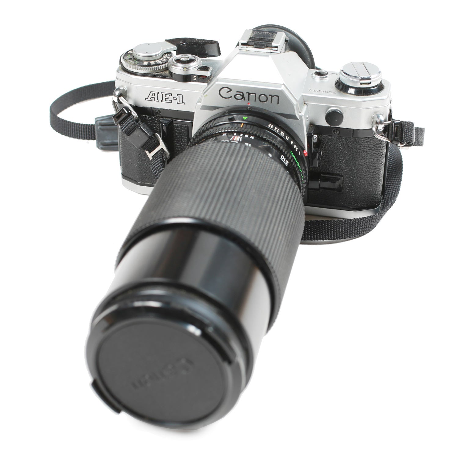 Vintage Canon AE-1 35mm Film Camera with 70-210mm Canon Zoom Lens