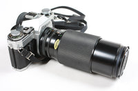 Vintage Canon AE-1 35mm Film Camera with 70-210mm Canon Zoom Lens