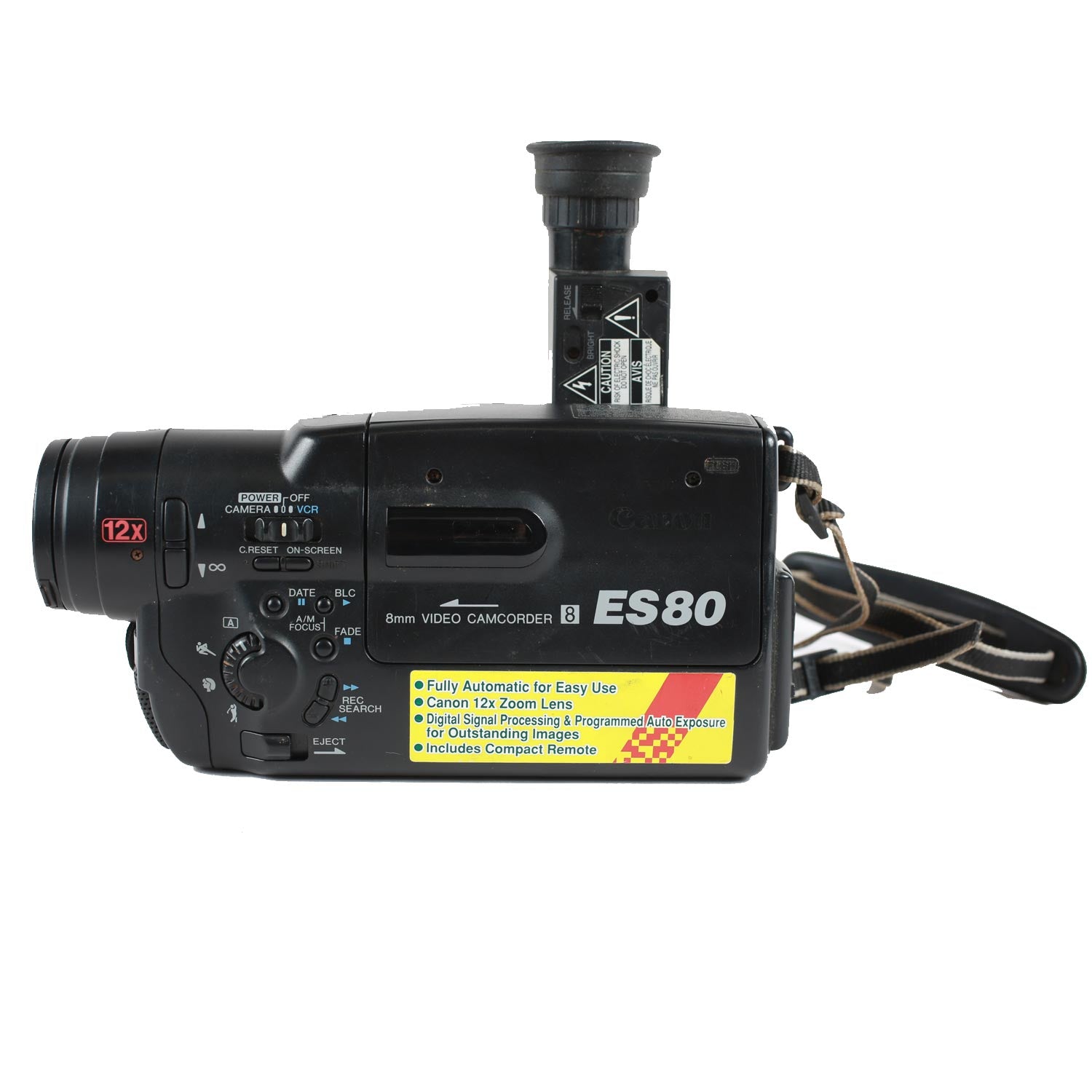 Vintage 90s Canon ES80 Camcorder 8mm Camera Tested Works