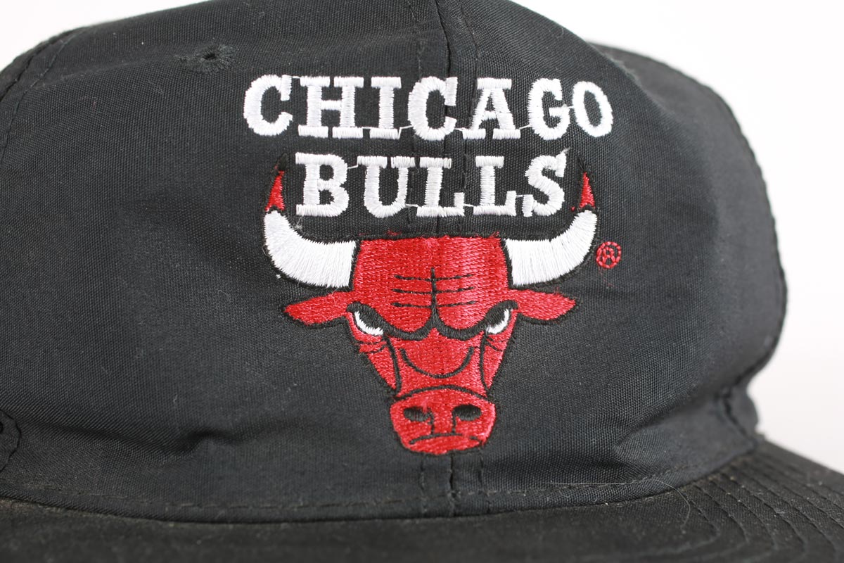 Vintage Chicago Bulls Snapback Hat Black