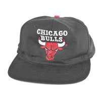 Vintage Chicago Bulls Snapback Hat Black
