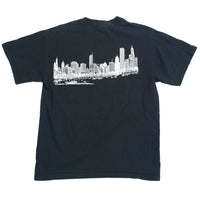 Vintage Chicago Skyline Wraparound Tee M