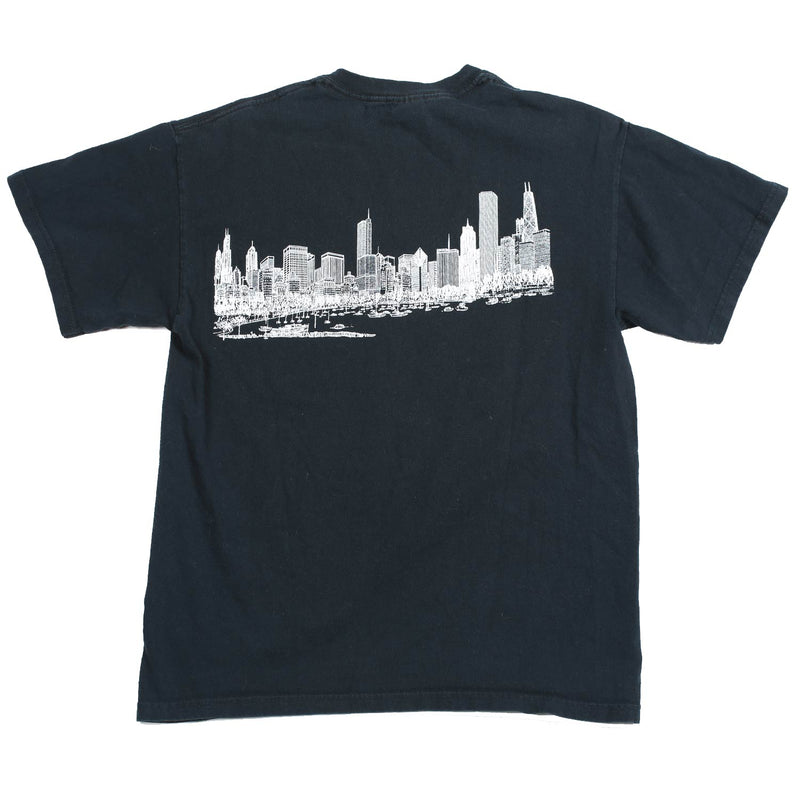 Vintage Chicago Skyline Wraparound Tee M