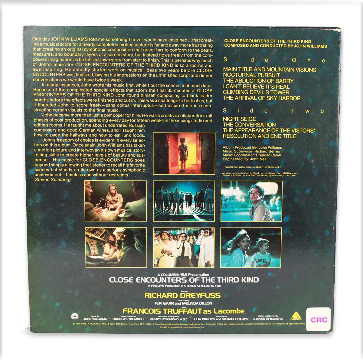Vintage Close Encounters Movie Soundtrack Vinyl LP 1977