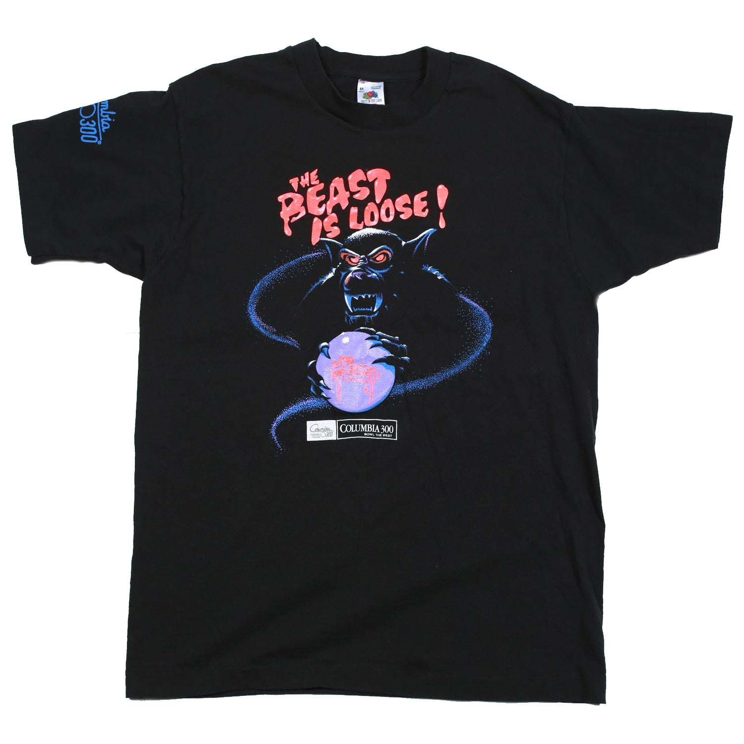 Vintage Columbia 300 The Beast Bowling Tee Black M